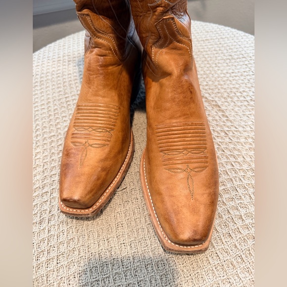 Lucchese 1883 n00112 Western Cowboy Brown Camel Cutter Toe Men Sz 10.5 D Reed - Picture 5 of 8